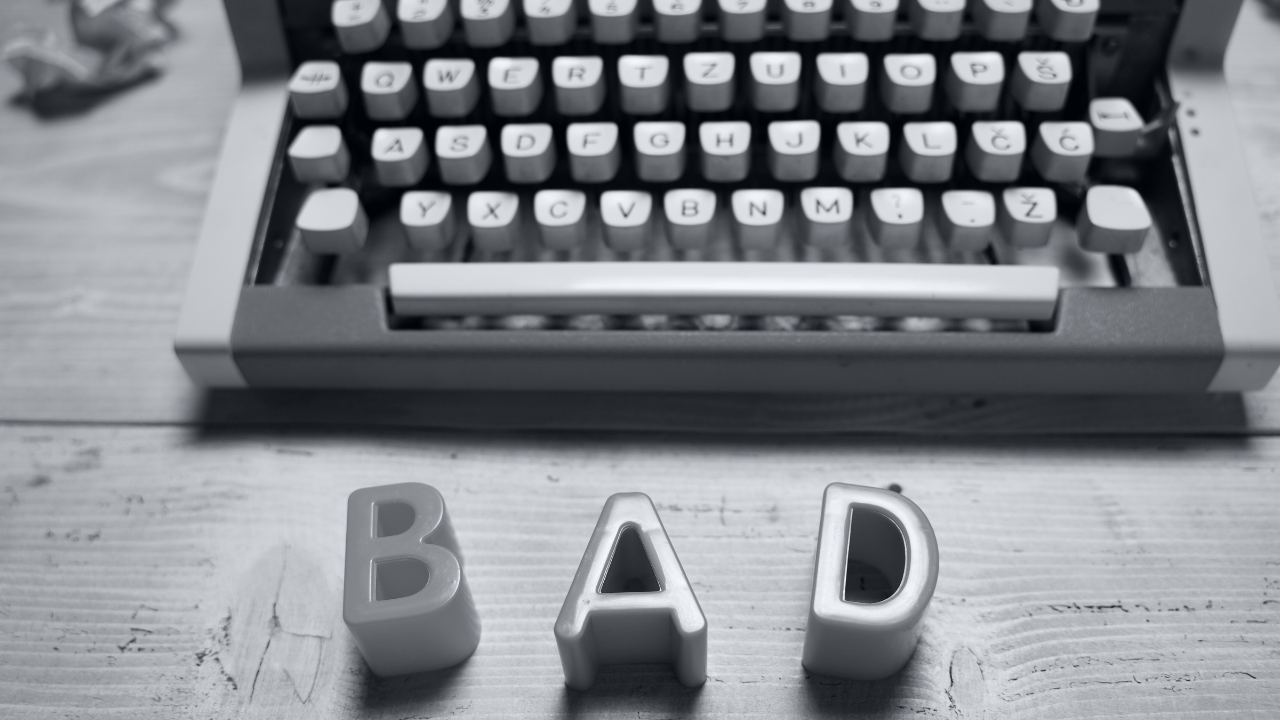 badの文字とキーボード