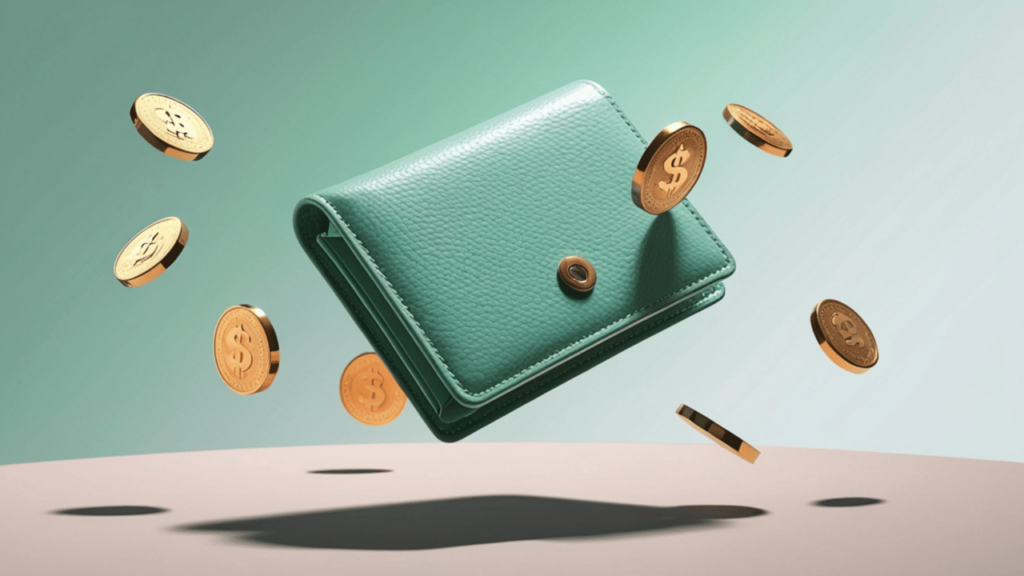 お財布とコイン