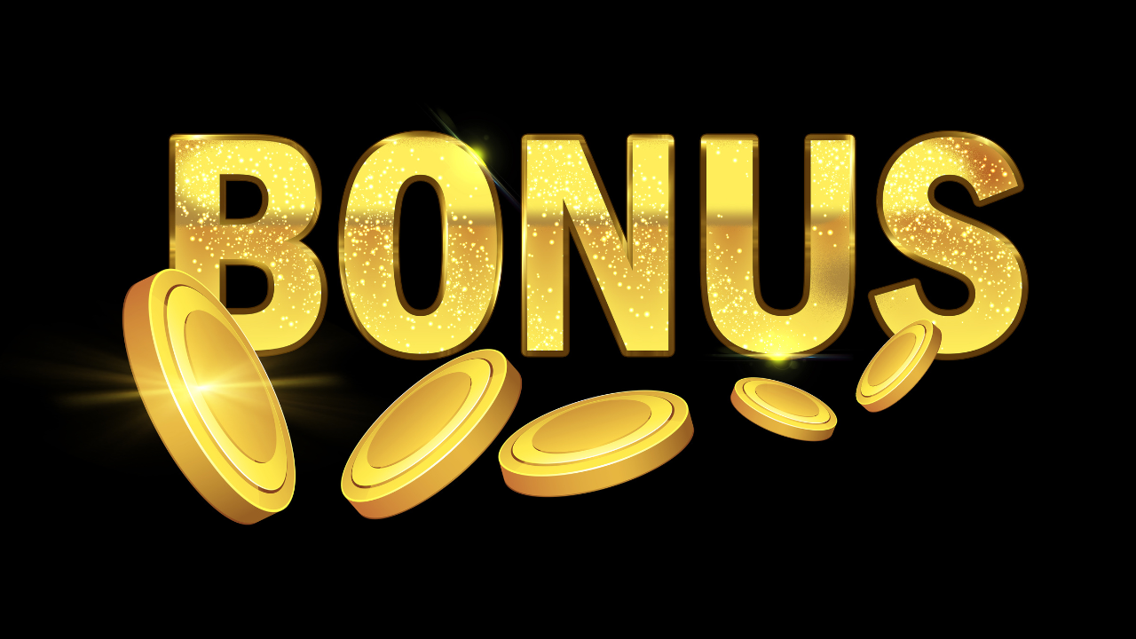 bonusの文字と金貨