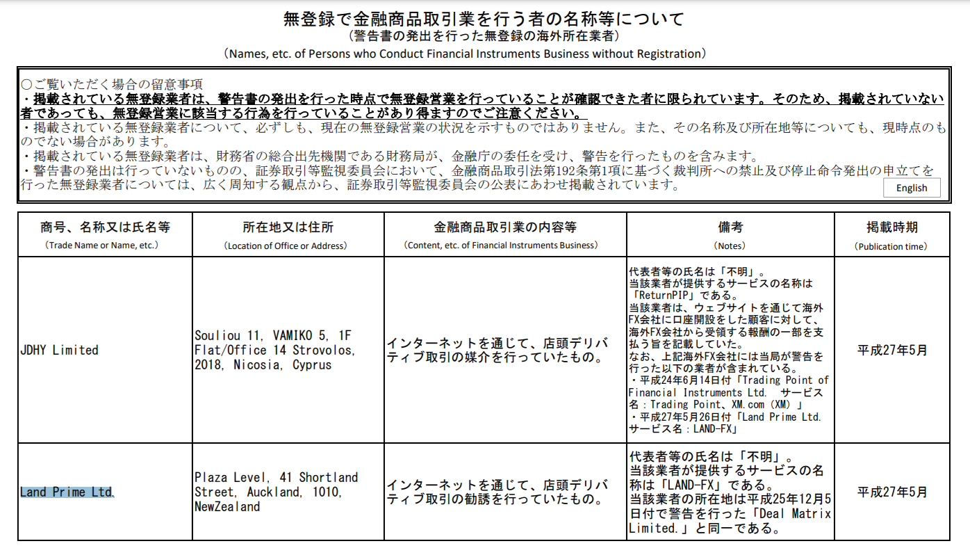 金融庁ライセンス