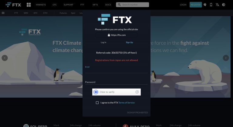 ftx stopped new registration from japan