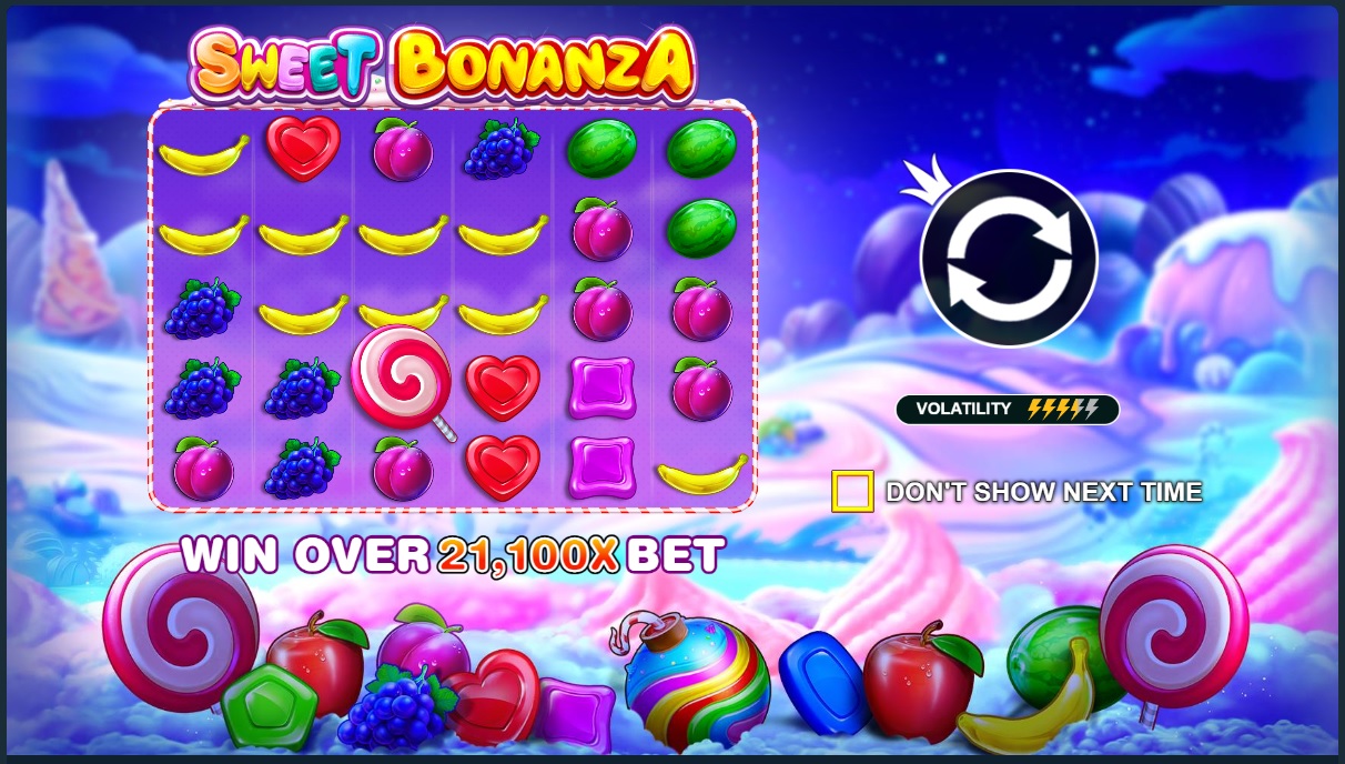 Sweet Bonanza ゲーム画面